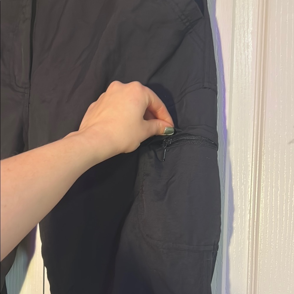 Convertible Utility Black Cargo Pants Adjustable Zipper Pockets mountain cyber - Picture 11 of 17